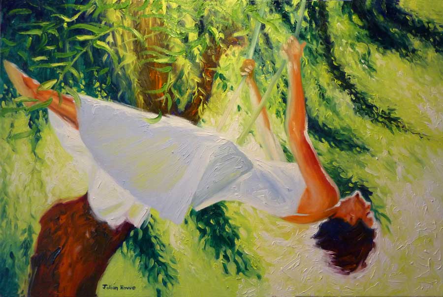 900x604 Julian Rowe Artist In Oils - Painting Of A Girl On A Swing