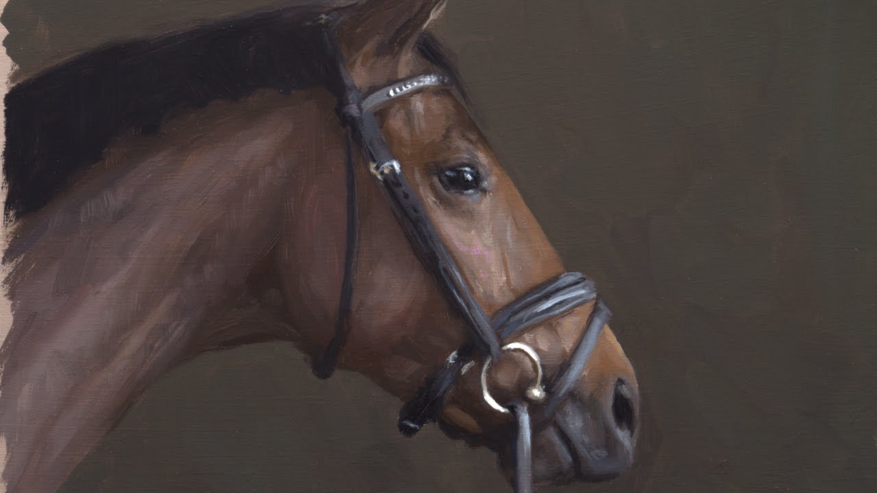 1280x720 Oil Painting Demo - Painting Of A Horse Head