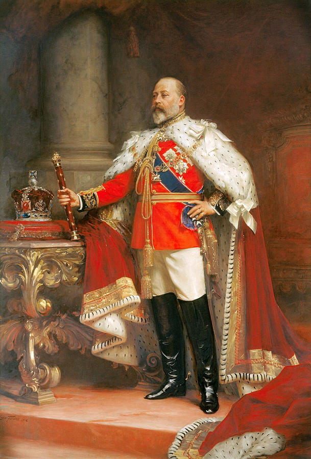 609x900 Portrait Of King Edward Vii Painting By Mountain Dreams - Painting Of A King