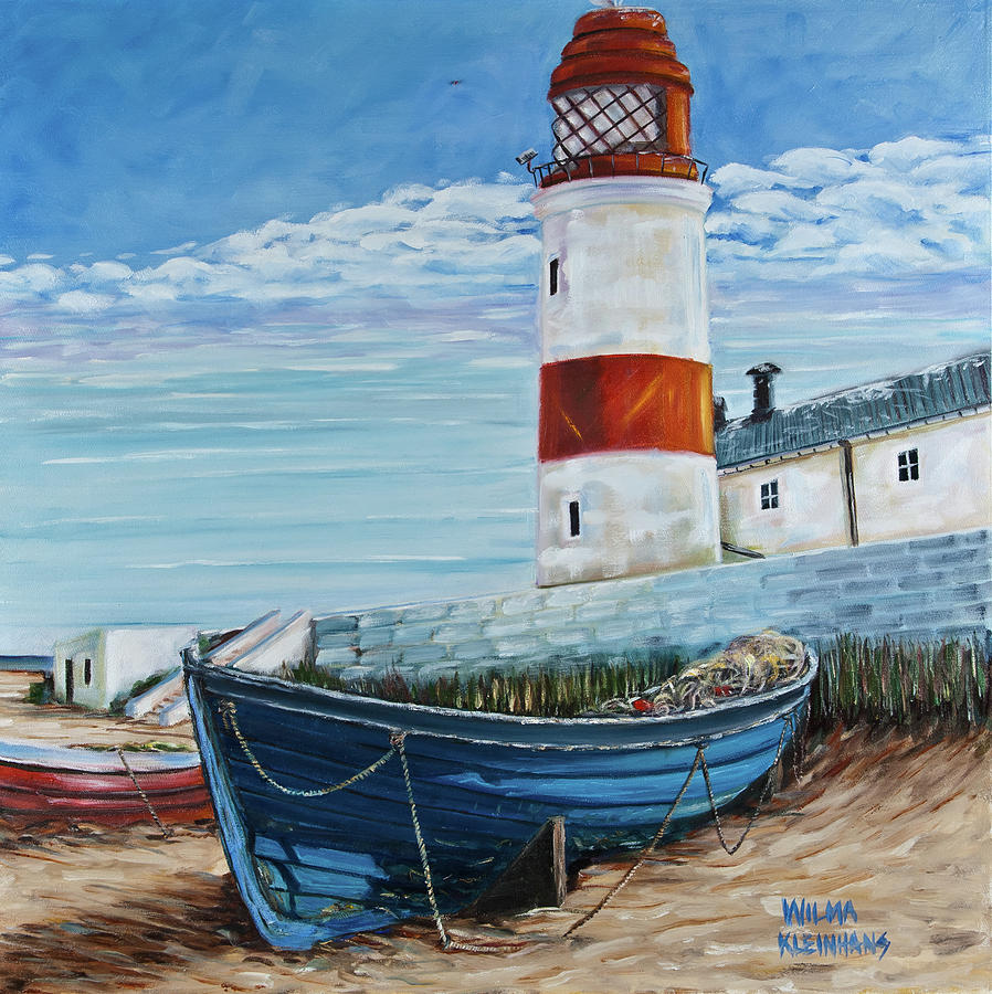 898x900 Lighthouse Painting By Wilma Kleinhans - Painting Of A Lighthouse