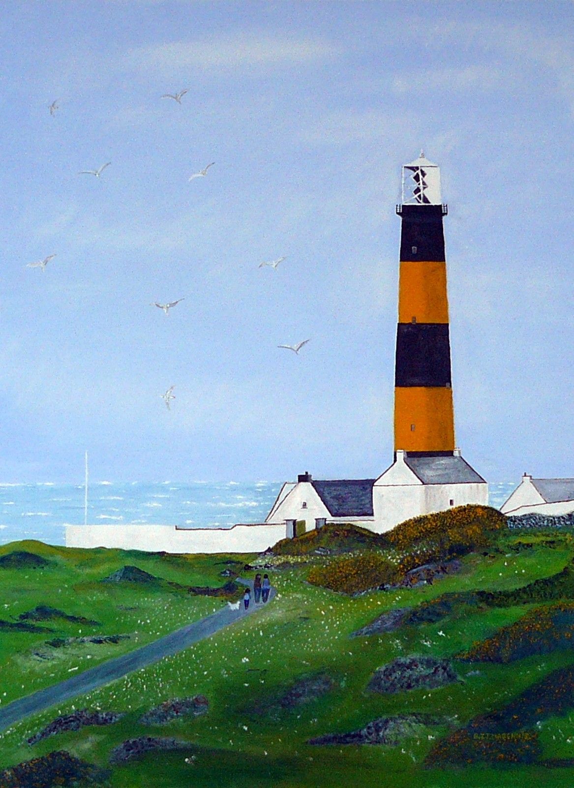1167x1602 Painting Of A Lighthouse In Ireland All Things Irish And Celtic - Painting Of A Lighthouse