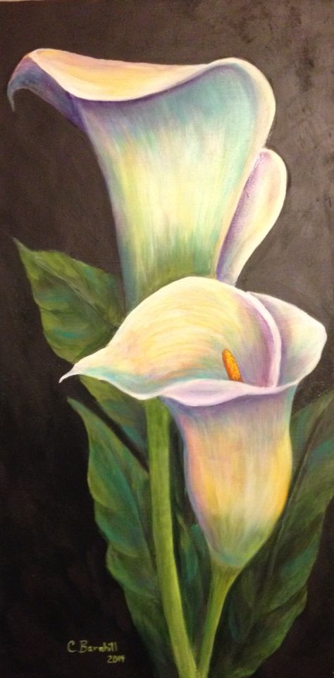 474x960 Fall Decor For Girls Room Decor Pacification Art Floral Art - Painting Of A Lily