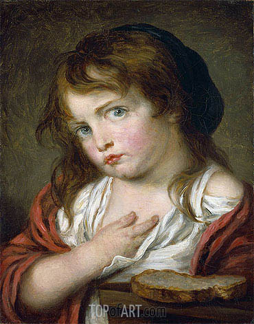 370x471 Little Girl Pouting Jean Baptiste Greuze Painting Reproduction - Painting Of A Little Girl