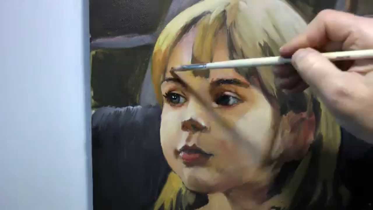 Painting Of A Little Girl at PaintingValley.com | Explore collection of ...