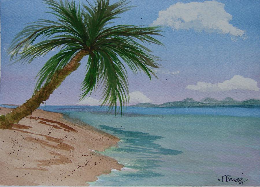 900x648 Palm Tree Painting By Dottie Briggs - Painting Of A Palm Tree