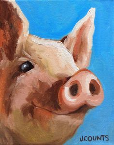 236x299 When Our Bethy Was Born - Painting Of A Pig