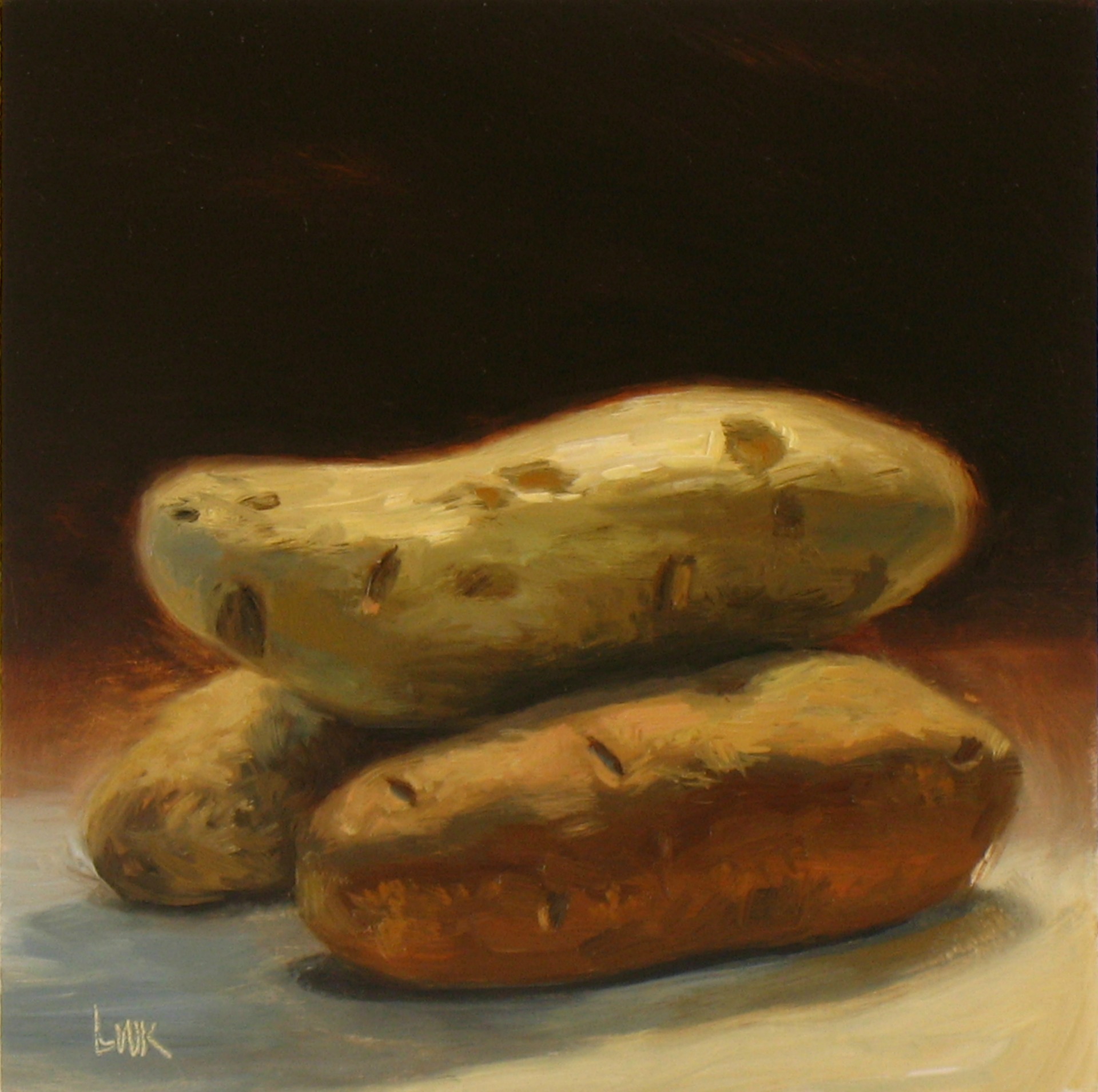 1920x1910 Three Potatoes Daily Dose Of Painting - Painting Of A Potato