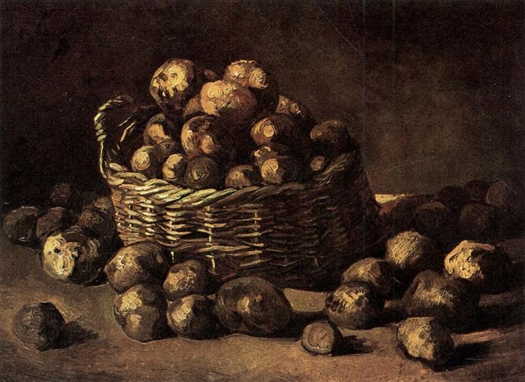 750x546 Basket Of Potatoes, 1885 - Painting Of A Potato