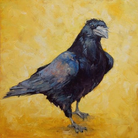 475x475 Pin By Leslie Greene On Birds Crows And Ravens (Corvids - Painting Of A Raven