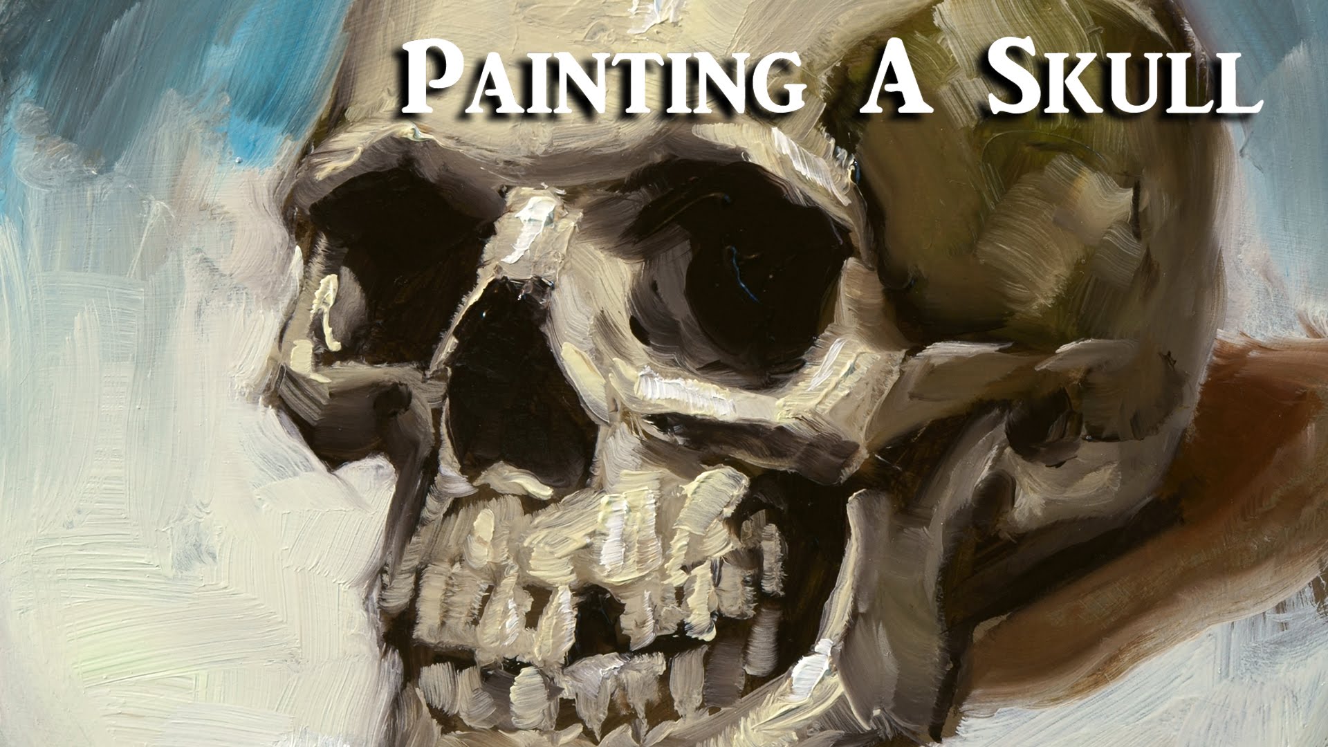 1920x1080 Painting A Skull In Oil Paints - Painting Of A Skull