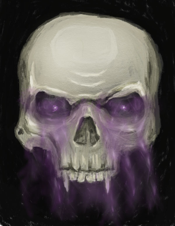 600x773 Painting A Skull - Painting Of A Skull