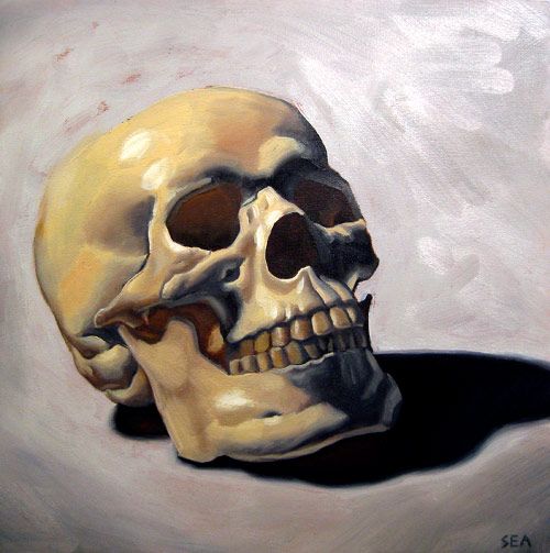 500x503 Skull Painting Skullduggery Skull Painting - Painting Of A Skull