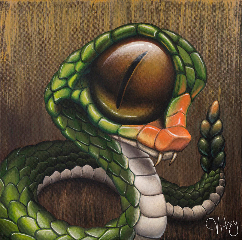 806x800 Snake Vitxyart - Painting Of A Snake