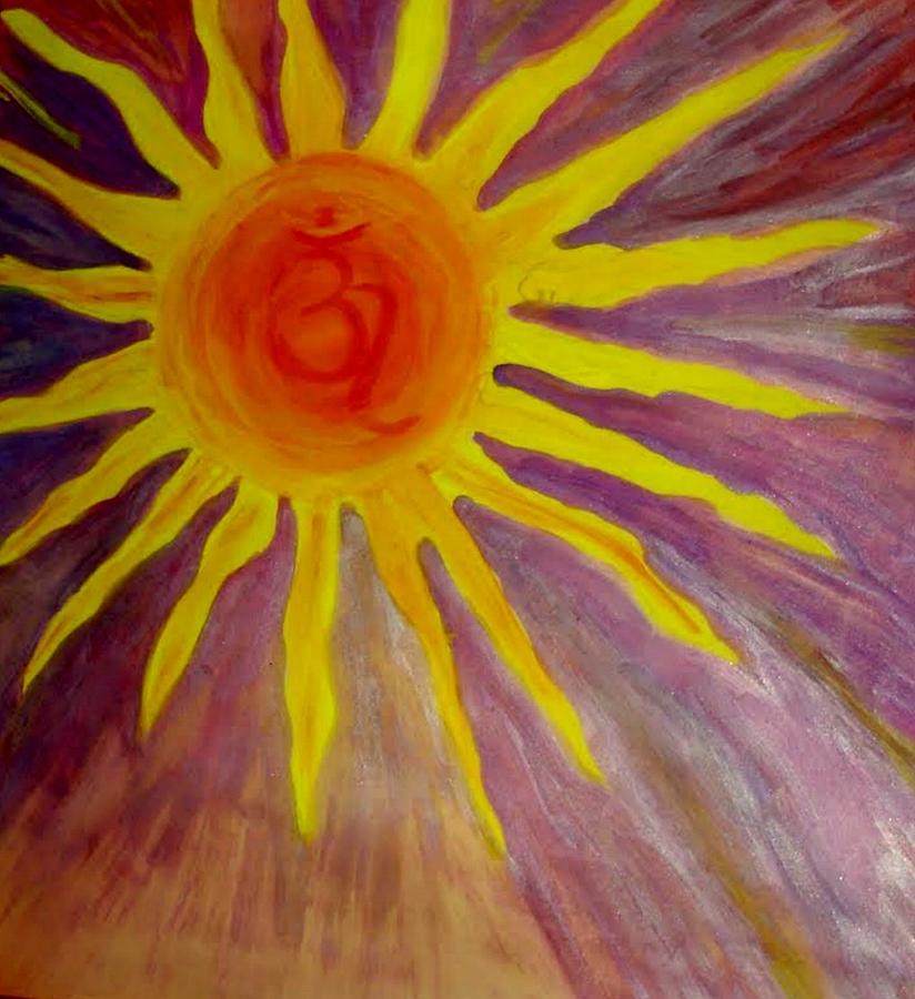 824x900 Om Suryay . The Sun Painting By Times Art - Painting Of A Sun