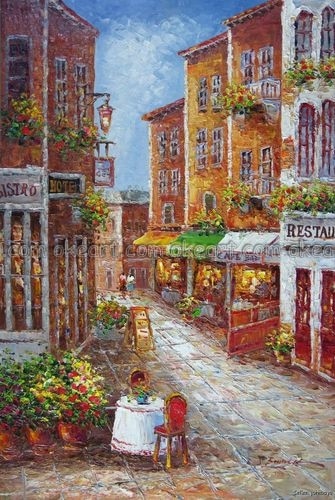 town painting
