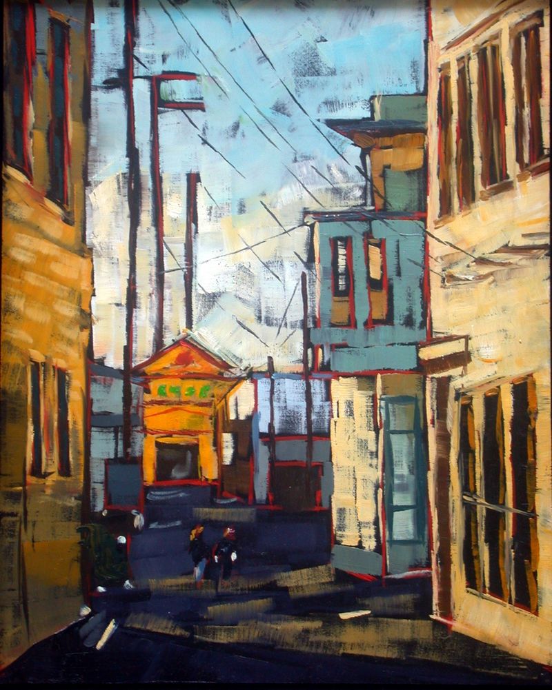 800x1001 Paintings Amy Stewart - Painting Of A Town
