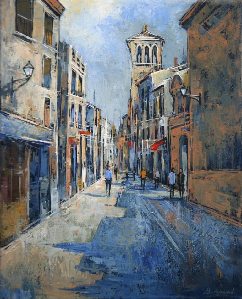 770x951 Saatchi Art Old Town Painting By Behshad Arjomandi - Painting Of A Town
