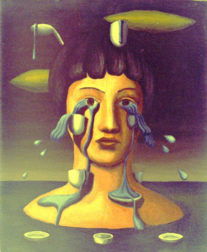 420x511 Kazuya Akimoto Art Museum Crying Woman - Painting Of A Woman Crying