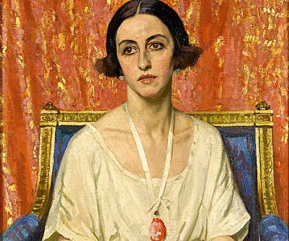 420x350 Laura Knight Portraits - Painting Of A Woman Sitting In A Chair