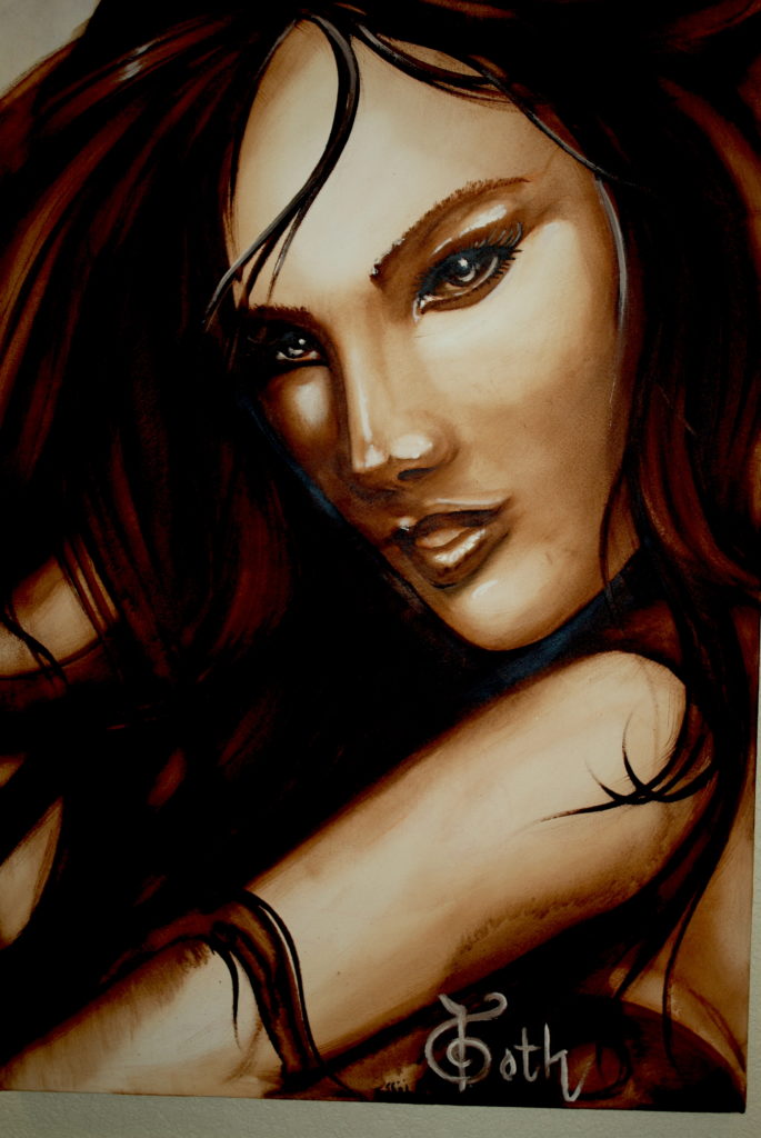 685x1024 Painting Of Woman's Face - Painting Of A Womans Face
