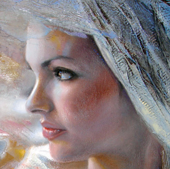 340x338 Woman With Red Mask [Archive] - Painting Of A Womans Face