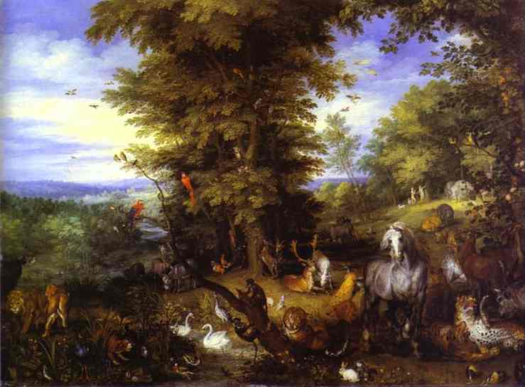 739x544 Oil Paintingadam And Eve In The Garden Of Eden. 1615 - Painting Of Adam And Eve In The Garden Of Eden