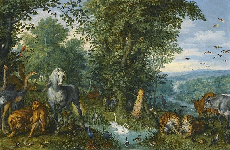 800x524 The Garden Of Eden By Jan Brueghel The Elder - Painting Of Adam And Eve In The Garden Of Eden