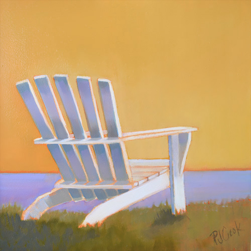 500x500 Feel The Warmth From Adirondack Chair Oil Painting - Painting Of Adirondack Chairs