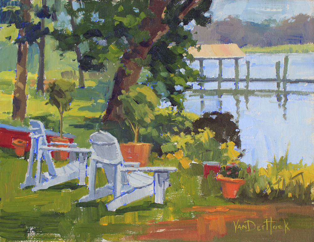 1000x769 Have A Seat - Painting Of Adirondack Chairs