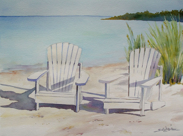 777x576 Mesmerizing Adirondack Chairs On Beach Design Inspiration - Painting Of Adirondack Chairs