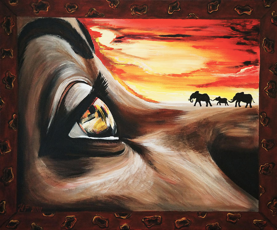 900x750 Africa Painting By Helene Fallstrom - Painting Of Africa