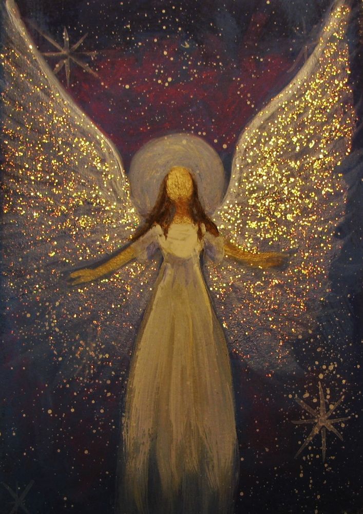 707x1000 Original Angel Painting Healing Energy By Breten Bryden, Brydenart - Painting Of Angels