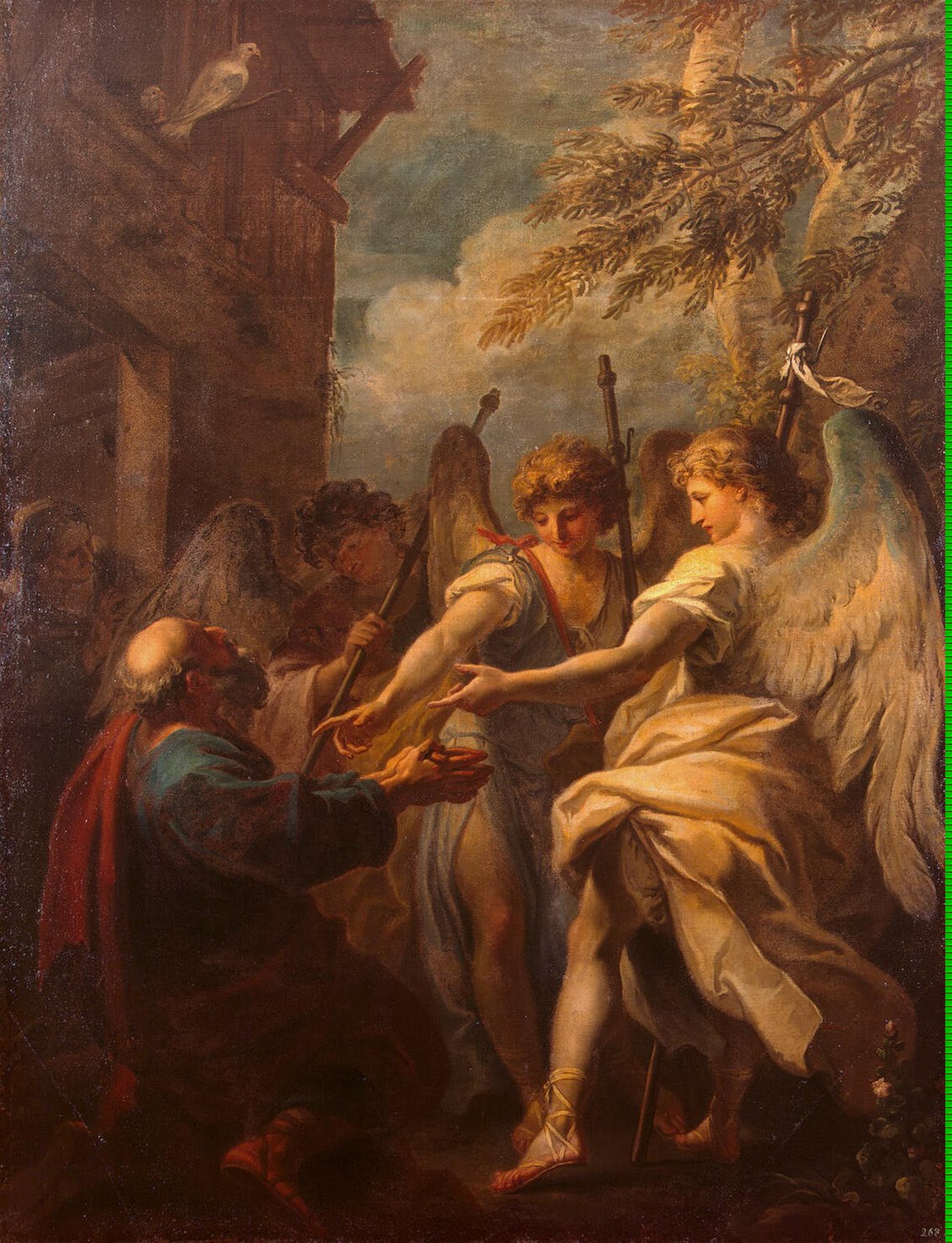 1132x1478 Abraham And The Angels Painting Ricci Sebastiano Oil Paintings - Painting Of Angels
