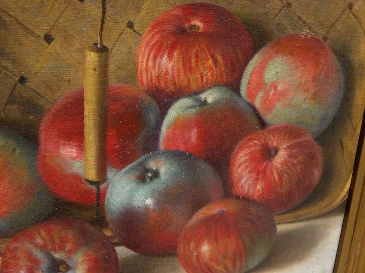 720x540 Elbridgeyer Burbank (1858 1949) Fine Oil Painting Ofpples - Painting Of Apples