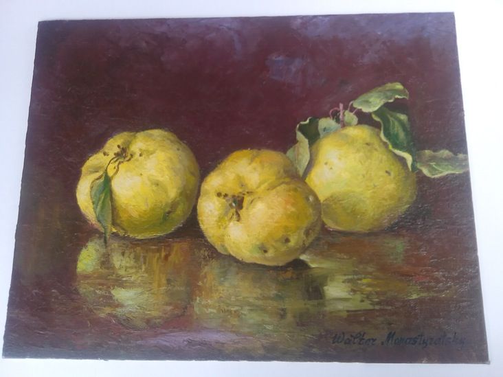 732x549 Original Still Life Oil Painting Of Apples Paint Apple - Painting Of Apples