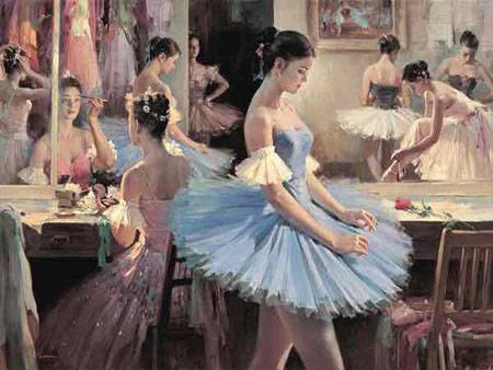 450x338 Ballet Painting,ballet Oil Painting,sinoorigin - Painting Of Ballerinas