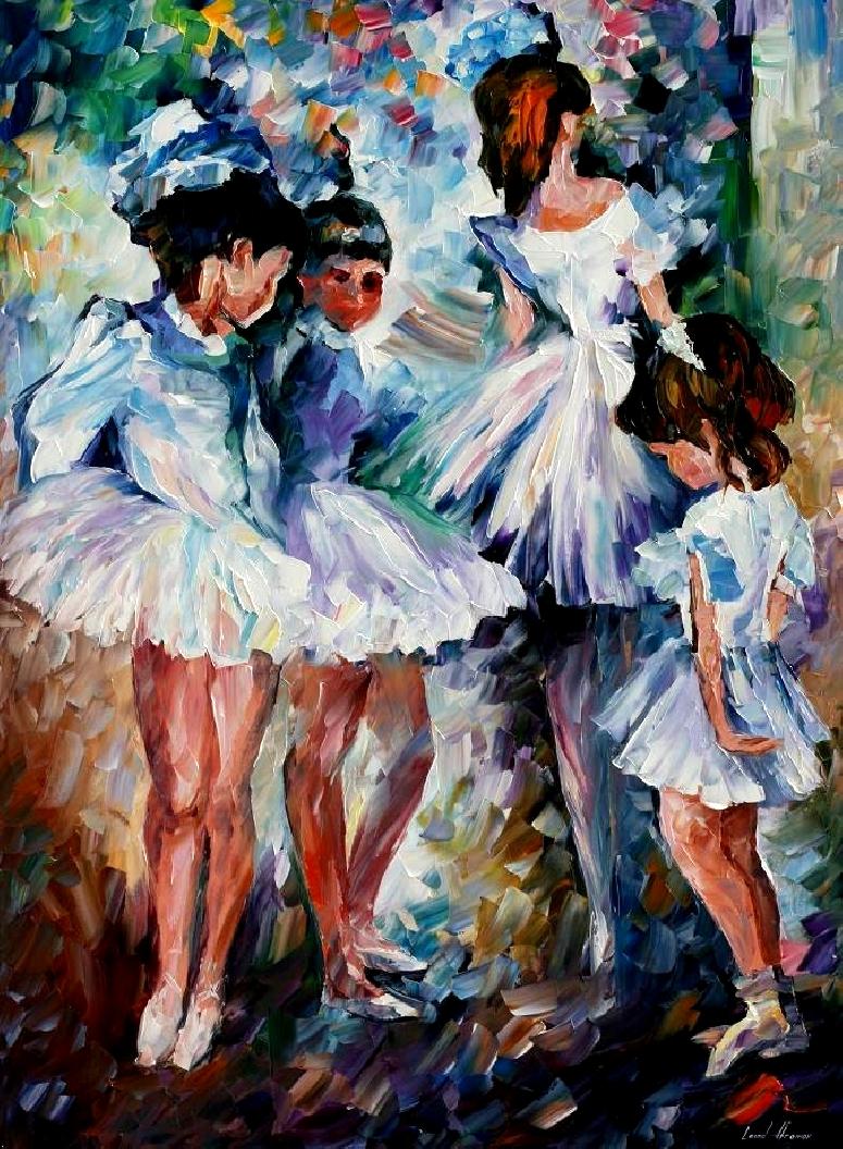 775x1056 Leonid Afremov, Oil On Canvas, Palette Knife, Buy Original - Painting Of Ballerinas