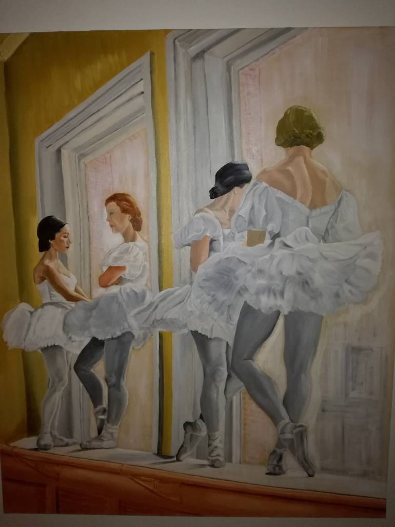 770x1027 Saatchi Art Ballerinas Painting By Tamer Kirkdal - Painting Of Ballerinas