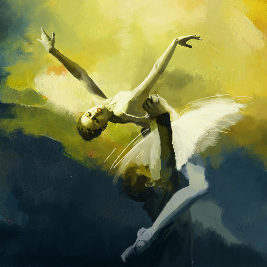 900x900 Ballet Dancer Painting By Corporate Art Task Force - Painting Of Ballerinas Dancing