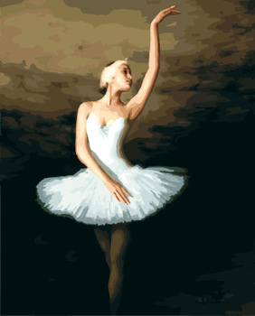 282x350 Gx9985 4050 Beautiful Ballet Dancing Oil Painting By Numbers - Painting Of Ballerinas Dancing