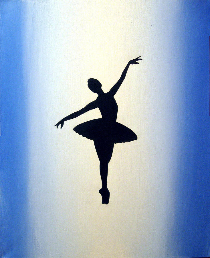 734x900 Abstract Paintings Of Ballet Dancers Free Shipping Handpainted - Painting Of Ballerinas Dancing