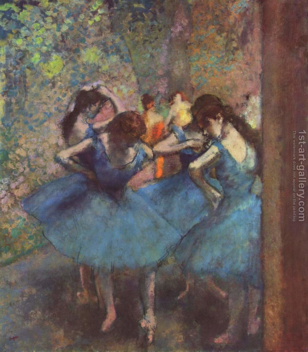 1000x1144 Dancers In Blue, 1890 Edgar Degas Reproduction 1st Art Gallery - Painting Of Ballerinas Famous