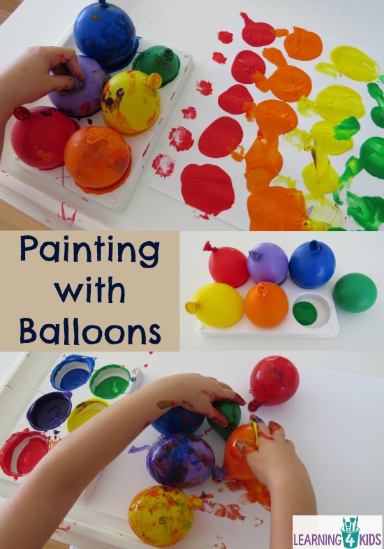 550x786 Painting With Balloons Learning 4 Kids - Painting Of Balloons