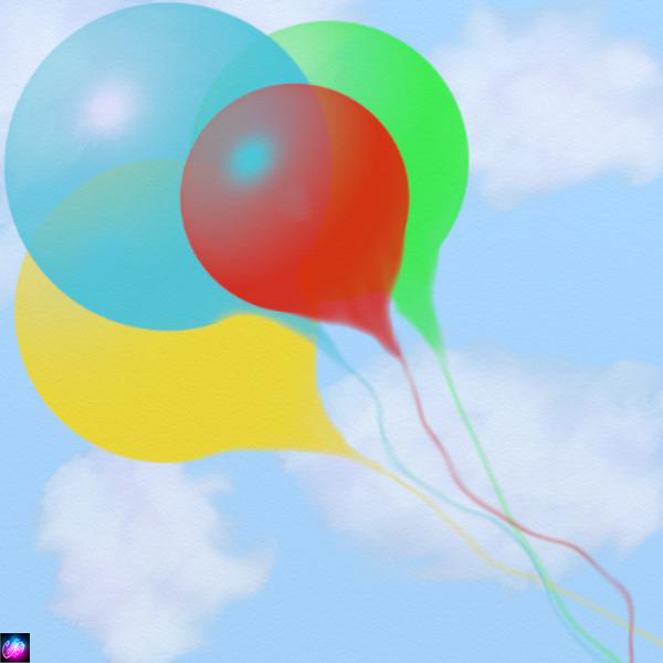 600x600 Balloons Painting By Bunnyhead - Painting Of Balloons