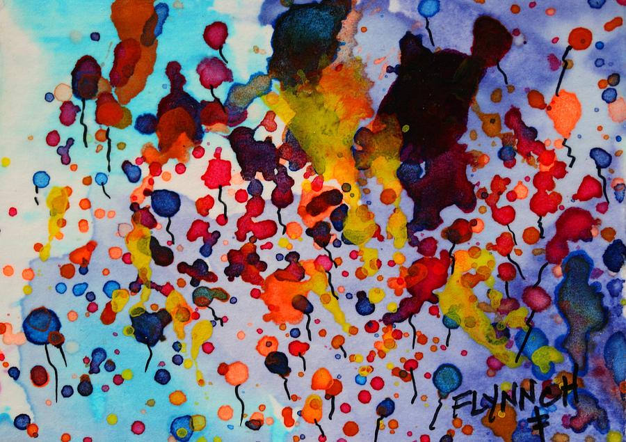 900x635 Balloons In The Sky Painting By Lynn Chatman - Painting Of Balloons