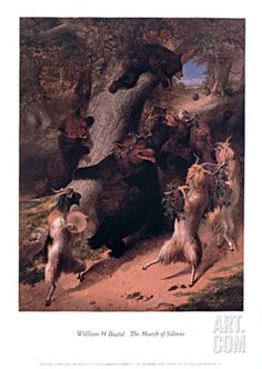 236x332 Bear Dance, William Holbrook Beard, Bears Dancing In The Woods - Painting Of Bears Dancing In The Woods