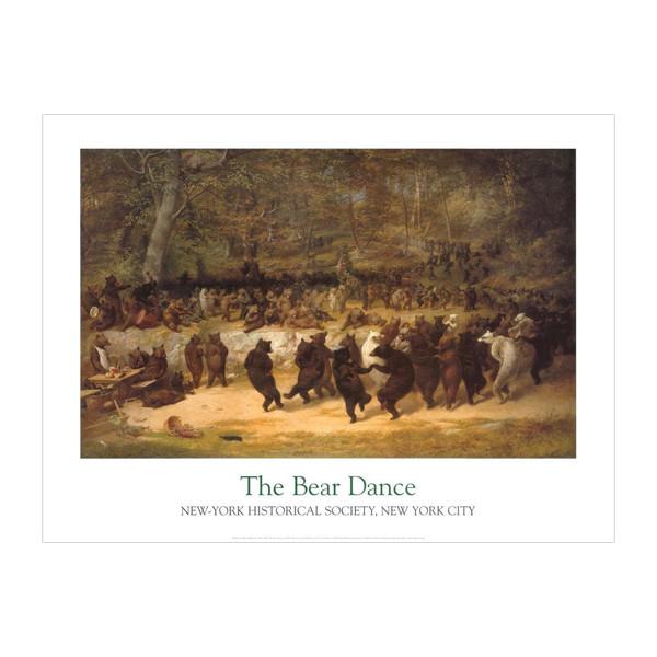 600x600 Bear Dance Poster New York Historical Society Nyhistory Store - Painting Of Bears Dancing In The Woods