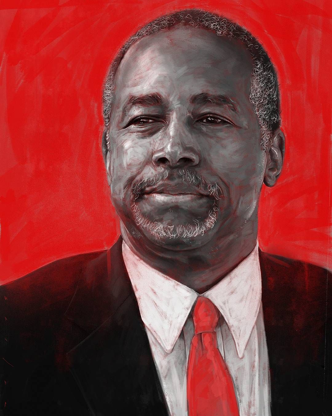 1080x1350 Painting Of Ben For The Las Vegas Sun. I Painted This While Away - Painting Of Ben Carson