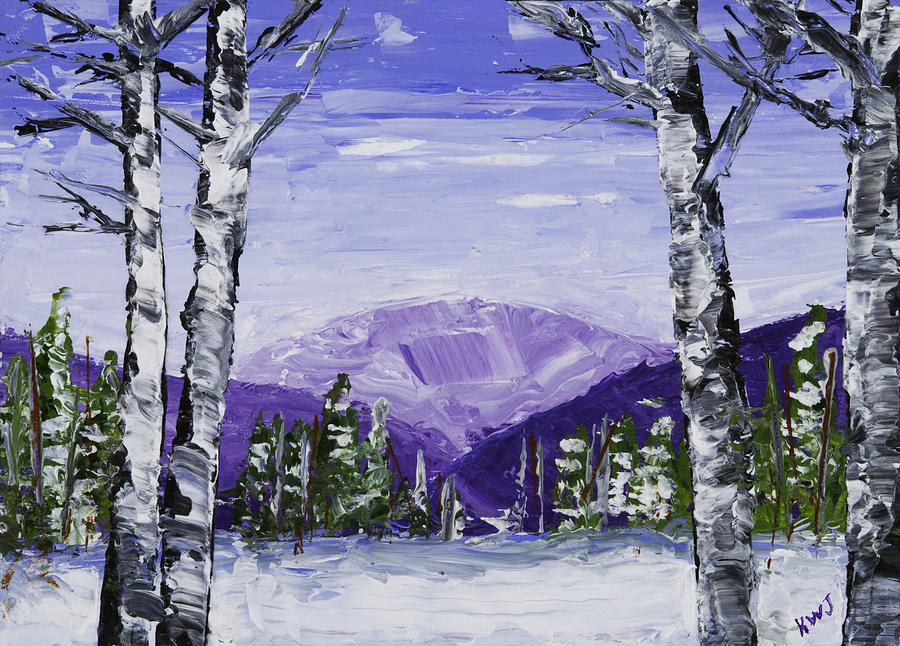 900x646 Painting Of White Birch Trees In Winter Painting By Keith Webber Jr - Painting Of Birch Trees In Winter