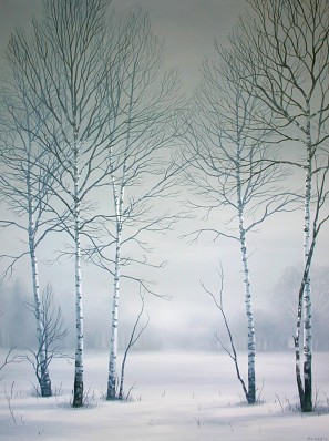 297x398 Winter Wonderland Cole Gallery ~ An Artist's Point Of View - Painting Of Birch Trees In Winter